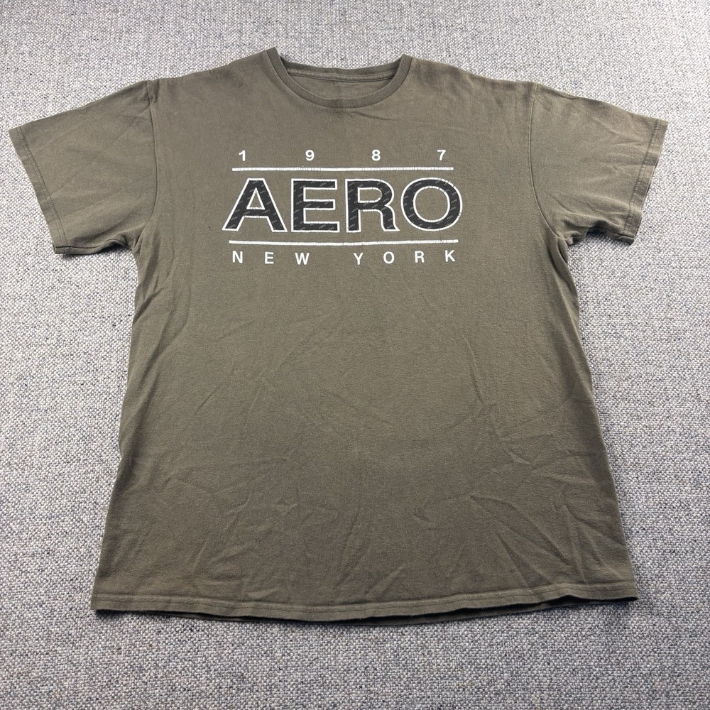 Aeropostale Men's Green Short Sleeve T-shirt AERO T-Shirt